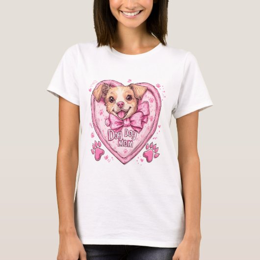 Reddingshond mama – Trots adoptie moeder ontwerp T-shirt (Voorkant)