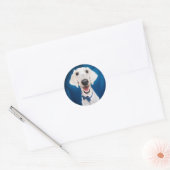 Reddingshond Poodle Classic Ronde Sticker (Envelop)