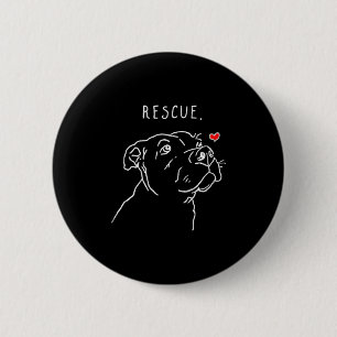 Reddingshond, Tbull Tekening, Reddingsmoeder, Adop Ronde Button 5,7 Cm