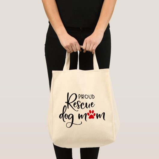 Reddingshond - "Trotse Reddingshond Moeder" Blad Tote Bag (Voorkant (product))
