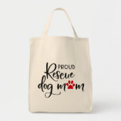 Reddingshond - "Trotse Reddingshond Moeder" Blad Tote Bag (Voorkant)