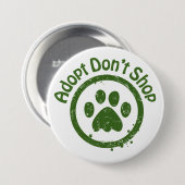 Reddingshonden - Adoptieknop in plaats van Kopen Ronde Button 7,6 Cm (Voorkant /achterkant)