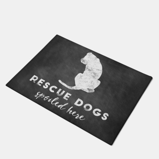 Reddingshonden hier  karton deurmat (Schuin)