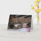 Reddingshonden Standaard, 5" x 7" Gevouwen Wenskaa Kaart (Gele Bloem)