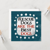 Reddingshonden zijn het beste Wenskaart Kaart (Voorkant / Achterkant in situ)