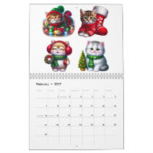 Reddingskatten vieren Kerstmis het hele jaar 2026 Kalender (Feb 2027)