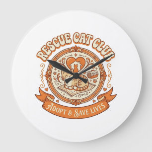 Reddingskattenclub Kattenredding Adoptie Vintage V Grote Klok