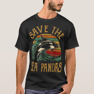 Reddingskiller Whale Orcas Save the Zee Pandas Mar T-shirt