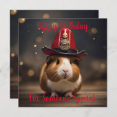 Reddingsklaar: cavia in het Pet van een brandweerm (Voorkant / Achterkant)