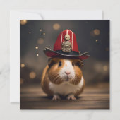 Reddingsklaar: cavia in het Pet van een brandweerm (Achterkant)