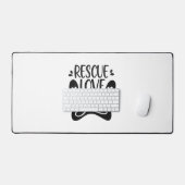 Reddingsliefde Herhaal Hond Poot T-shirt Bureaumat (Keyboard & Muis)