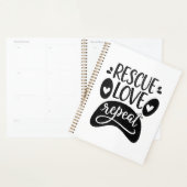Reddingsliefde Herhaal Hond Poot T-shirt Planner (Display)