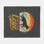Reddingsliefde Hond Retro Zonsondergang Bomen Fleece Deken (Voorkant (Horizontaal))