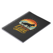 Reddingsliefde Hond Retro Zonsondergang Bomen Notitieboek (Linkerzijde)