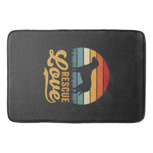 Reddingsliefde Retro Hond Zonsondergang_1 Badmat