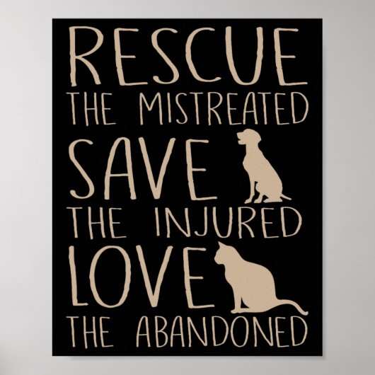 Reddingsliefde voor dieren - Kute Animal Rescue Do Poster (Voorkant)
