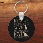 Reddingsliefde voor dieren - Kute Animal Rescue Do Sleutelhanger (Voorkant)