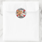 reddingslijn: Steun Dierlijke Redding Ronde Sticker (Tas)
