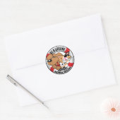 reddingslijn: Steun Dierlijke Redding Ronde Sticker (Envelop)