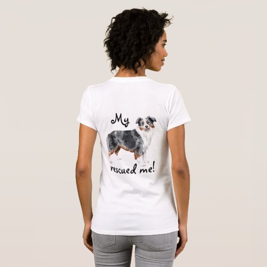 Reddingsminiatuur American Shepherd T-shirt (Achterkant volledig)