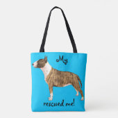 Reddingsminiatuur bull Terrier Tote Bag (Achterkant)
