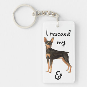 Reddingsminiatuur Pinscher Sleutelhanger