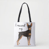 Reddingsminiatuur Pinscher Tote Bag (Voorkant)