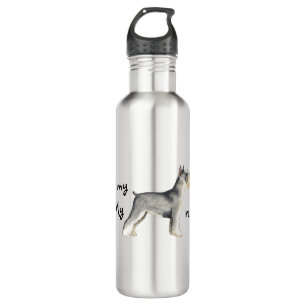 Reddingsminiatuur Schnauzer Aluminium Water Fles