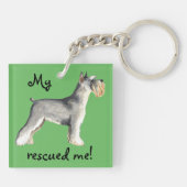 Reddingsminiatuur Schnauzer Sleutelhanger (Achterkant)
