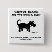Reddingsnegroogd-Button Vierkante Button 5,1 Cm (Voorkant)