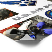 Reddingsondersteuning voor vliegtuigbemanningen poster (Hoek)