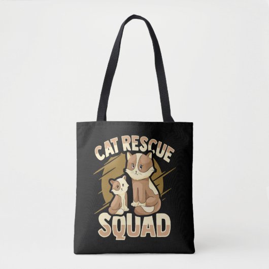 Reddingsontwerp voor kat voor dierenredder tote bag (Voorkant)