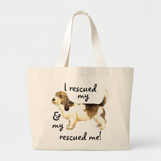 Reddingspetit Basset Griffon Vendéen Grote Tote Bag (Voorkant)