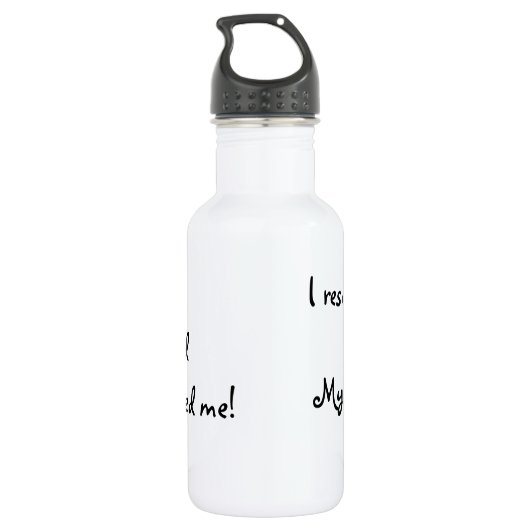 Reddingsplatte reddingsophaalservice waterfles  (Achterkant)