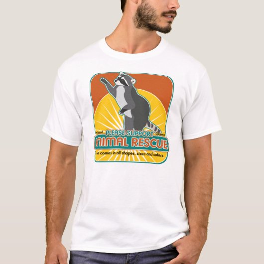 Reddingsreactie bij dieren t-shirt (Voorkant)