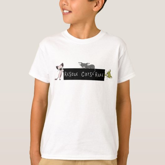 Reddingsregel voor katten! t-shirt (Voorkant)