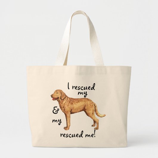 Reddingsservice Chesapeake Bay Retriever Grote Tote Bag (Voorkant)