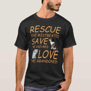 Reddingssparen Lichte Cute Animal Rescue Dog Cat T-shirt