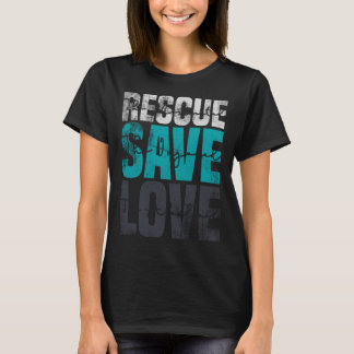Reddingssparen Liefde Dierenreddinghond T-shirt
