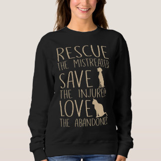 Reddingssparen Liefde Dog Cat Cute Animal Rescue D Trui