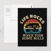 Reddingsstenen voor thuisrollen kampeerwagen briefkaart (Voorkant / Achterkant)