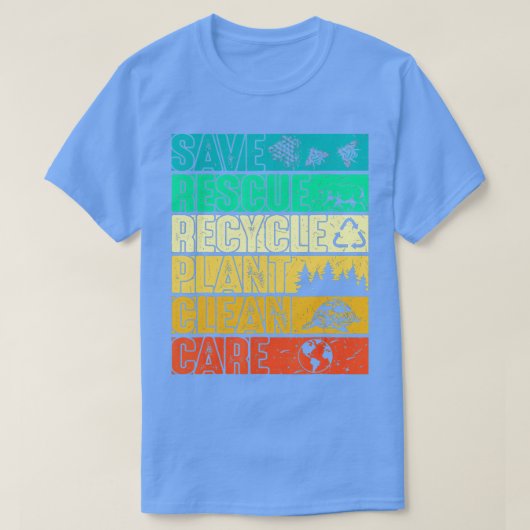 Reddingsveer Plant reinigen Verzorgschildpad Dierl T-shirt (Design voorkant)