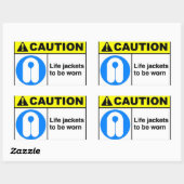 Reddingsvesten Rechthoekige Sticker (Vel)