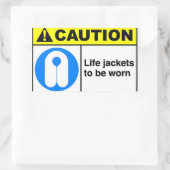 Reddingsvesten Rechthoekige Sticker (Tas)