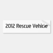 Reddingsvoertuig 2012 bumpersticker (Voorkant)