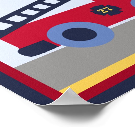 Reddingsvoertuig nr. 2 Brandweermotor/Poster vrach Poster (Hoek)