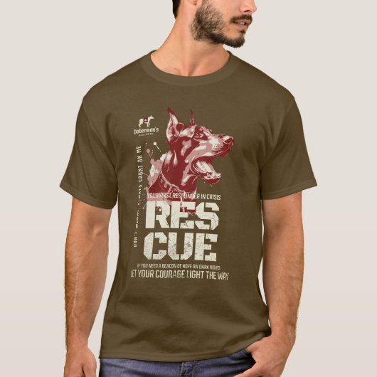 Reddingswerkers van Doberman T-shirt (Voorkant)