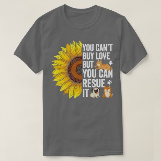 Reddingszonnebloem voor dieren die je kunt redden t-shirt (Design voorkant)
