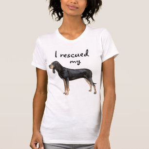 Reddingszwart en Tan Coonhound T-shirt
