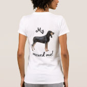 Reddingszwart en Tan Coonhound T-shirt (Achterkant)